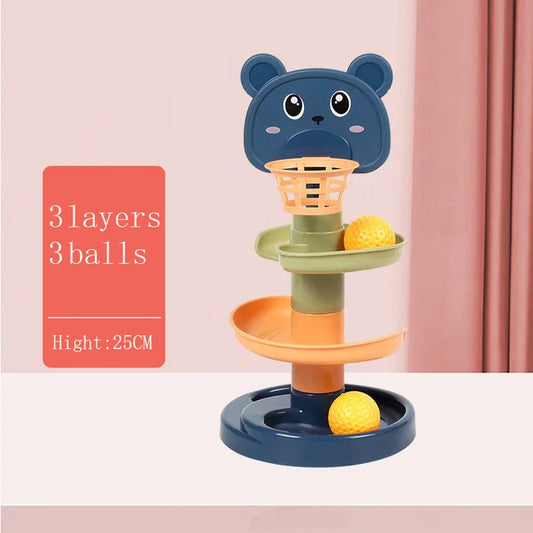 Montessori Rolling Ball Tower-11
