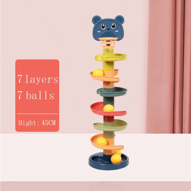 Montessori Rolling Ball Tower-6