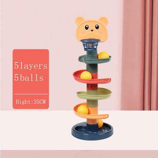 Montessori Rolling Ball Tower-10